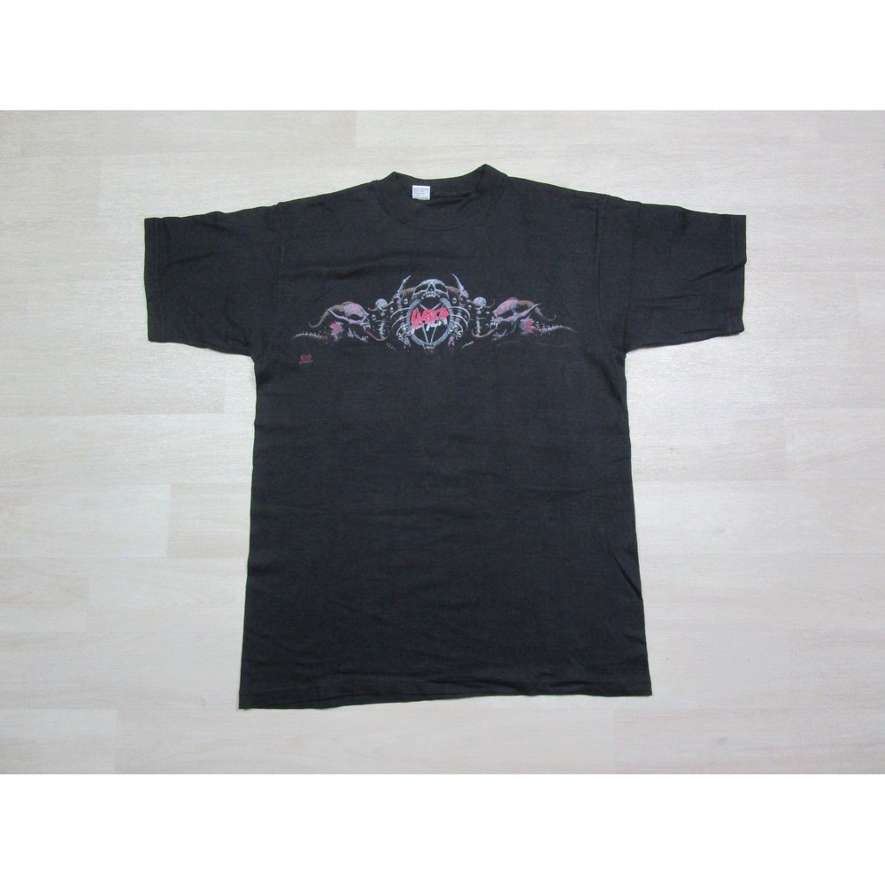 Slayer Vintage T Shirt (M)‎ 90s Undisputed Attitude Tour Heavy Metal Band Skull